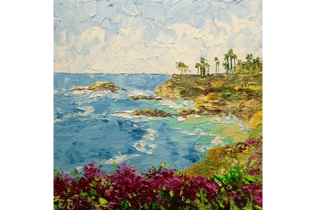 Seascape Laguna Beach Painting California Original Art Beach Etsy