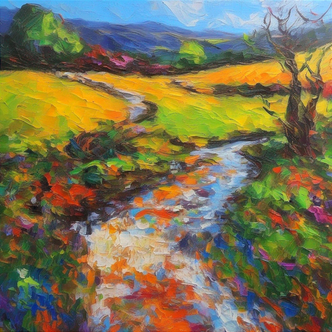 Ireland Painting Original Oil Impasto Landscape Art by Artelenaberezina ...