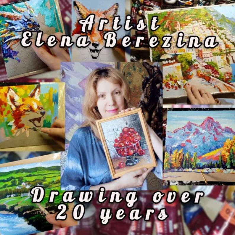 Alice im Wunderland Malerei Originales Öl Fliegenpilz Fantasy Kunst Impasto Leinwand von ArtElenaBerezina Bild 14