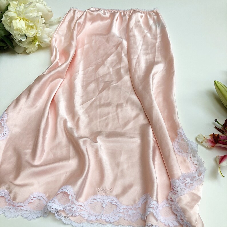 Vintage Rare Eve Stillman Lingerie Slip Skirt Light Pink White - Etsy
