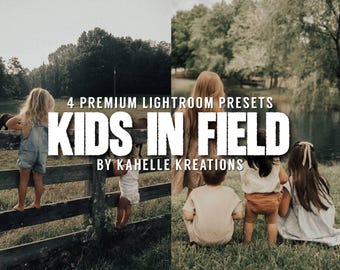 Preset Lightroom Kids in Field / 4 preset per dispositivi mobili e desktop per Instagram e attività all'aperto