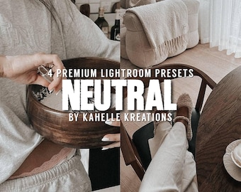 Neutral Tones Lightroom Presets | 4 Mobile & Desktop Presets for Instagram and Blogger