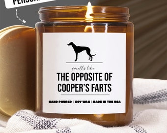 Whippet Gift, Personalized Funny Whippet Candle Gift for Owner, Whippet Mom, Whippet Lovers Gifts