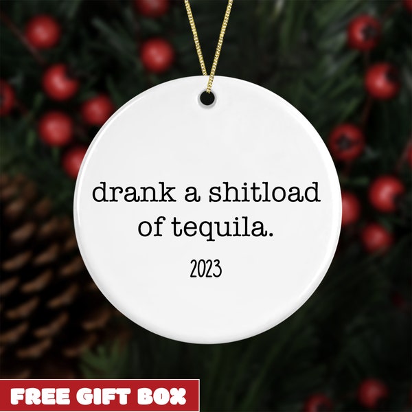 Tequila Ornament - Tequila Gifts - Tequila Christmas Ornament - Gifts for Tequila Lovers - Tequila Drinkers