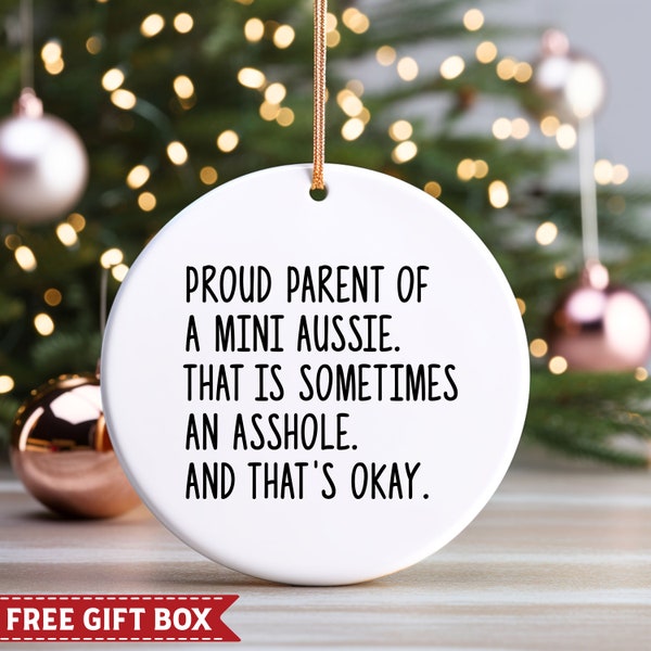 Mini Aussie Ornament - Mini Aussie Gifts - Mini Aussie Christmas Ornament - Mini Australian Shepherd Ornament