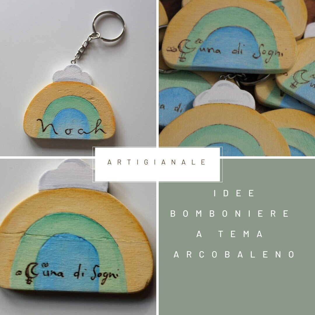 Portachiavi Arcobaleno LGBT Pride - Bandiera Colorata Unisex Per Uomo E Donna