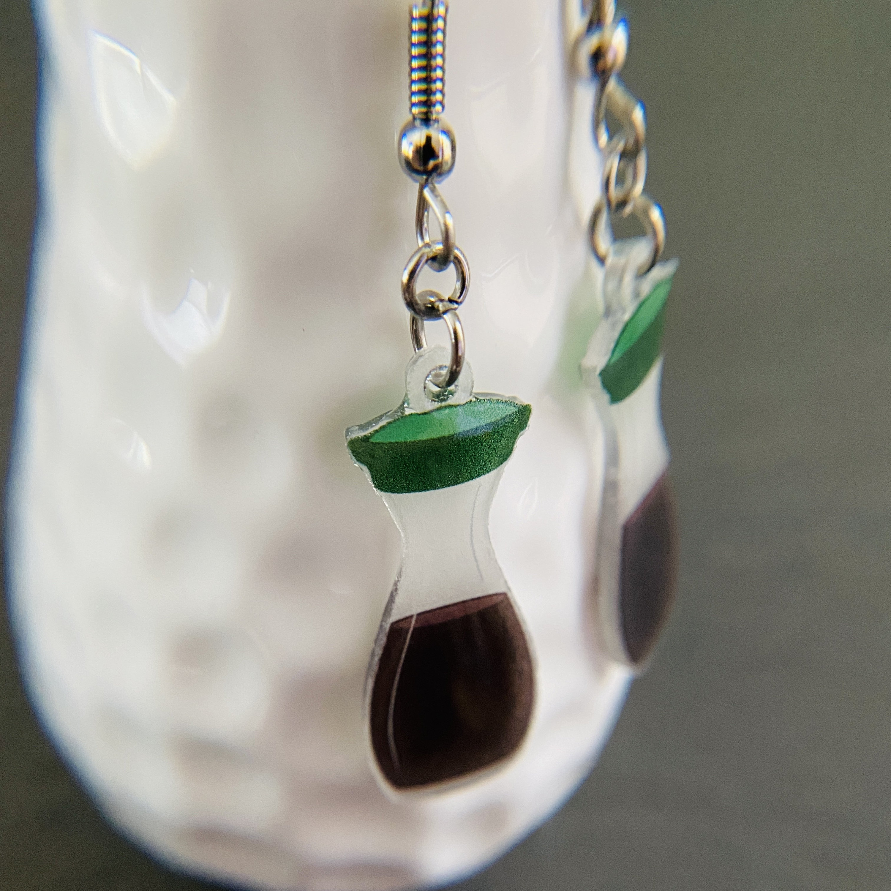 Soy Sauce Earrings Soy Sauce Bottle Earrings Kawaii Food Etsy