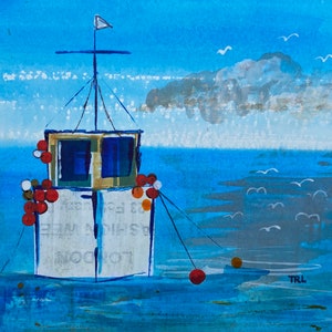 Fishing Boat, White