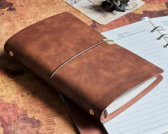 Free Engraving! Free Shipping! Leather Writing/Sketching Personalized Journal Notebook Vintage Style