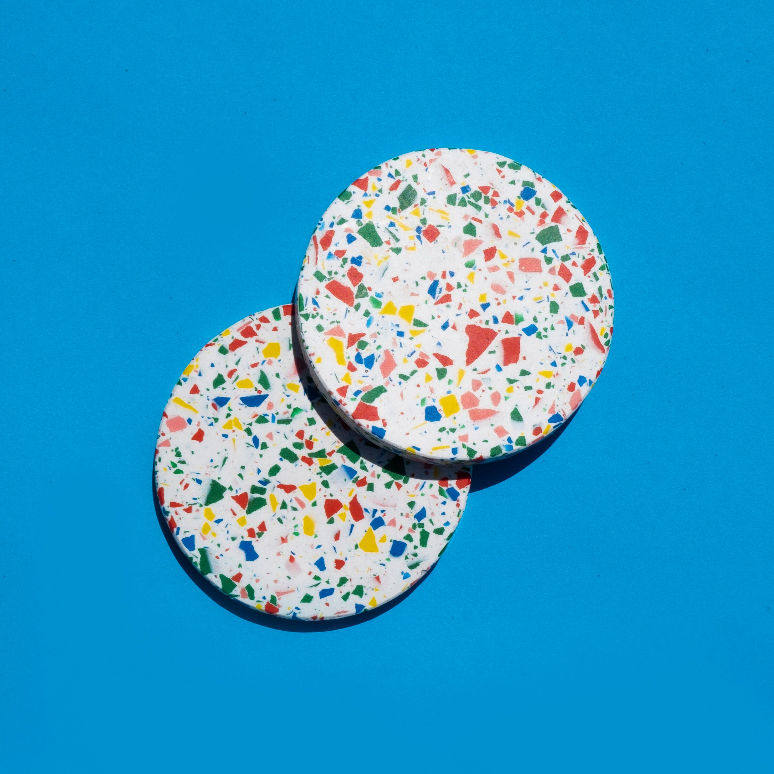 Rainbow Terrazzo Coasters set de 2 Etsy