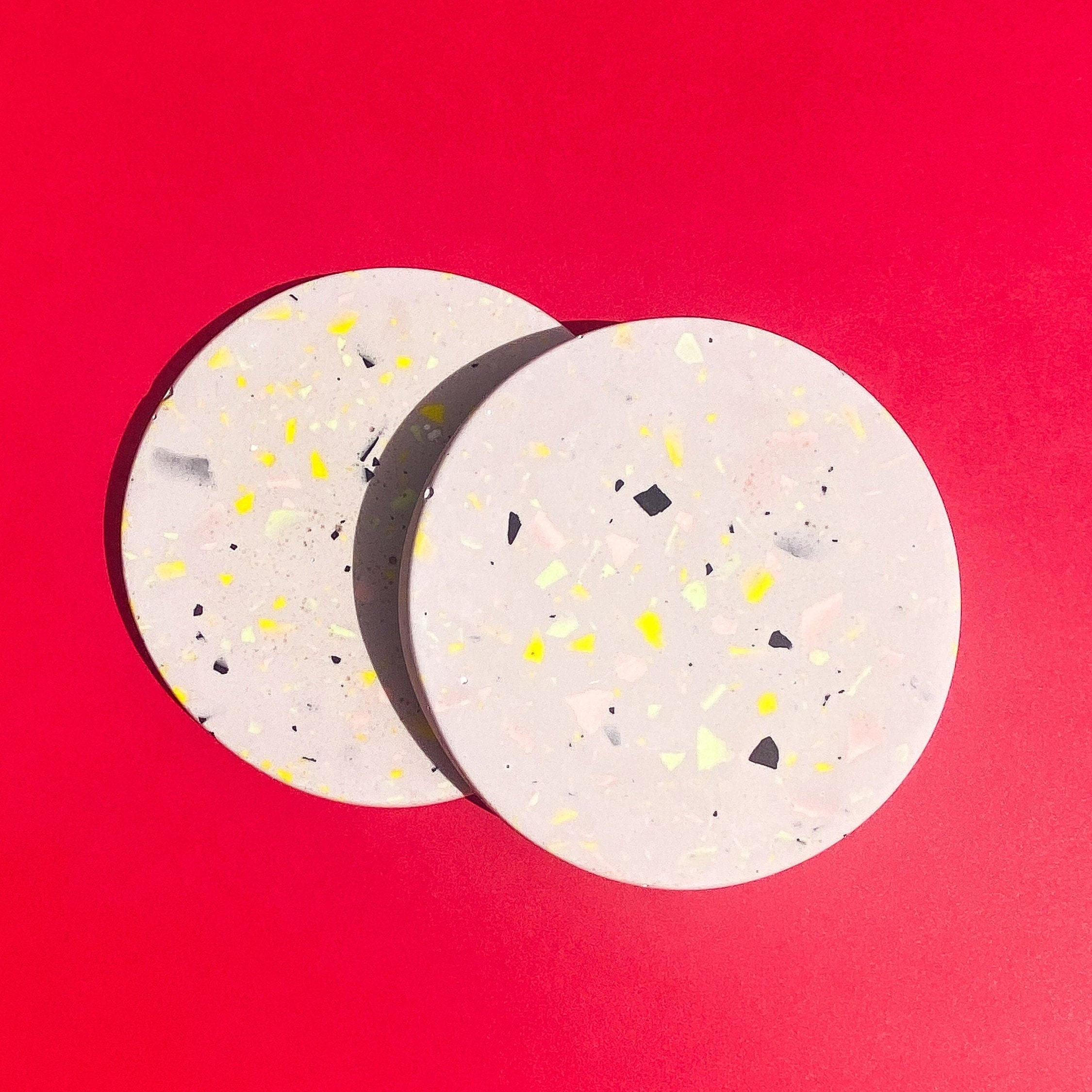 Custom terrazzo coasters set of 2 Etsy