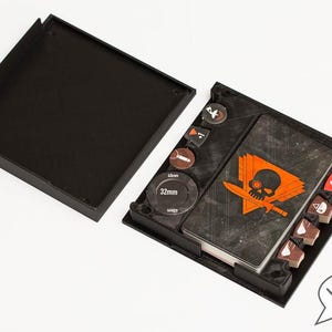 Organizador Kill Team 2024 impresso em 3D, caixa de armazenamento de cartões e fichas: Ratlings