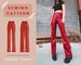 Leather Pants Digital PDF Sewing Pattern // US Size 00-14 // Instant Download with 4 Printable Sizes // With AND Without Pockets