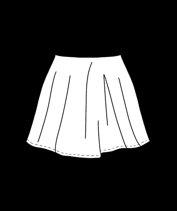 Silky Mini Skirt Digital PDF Sewing Pattern // US Size 00-14
