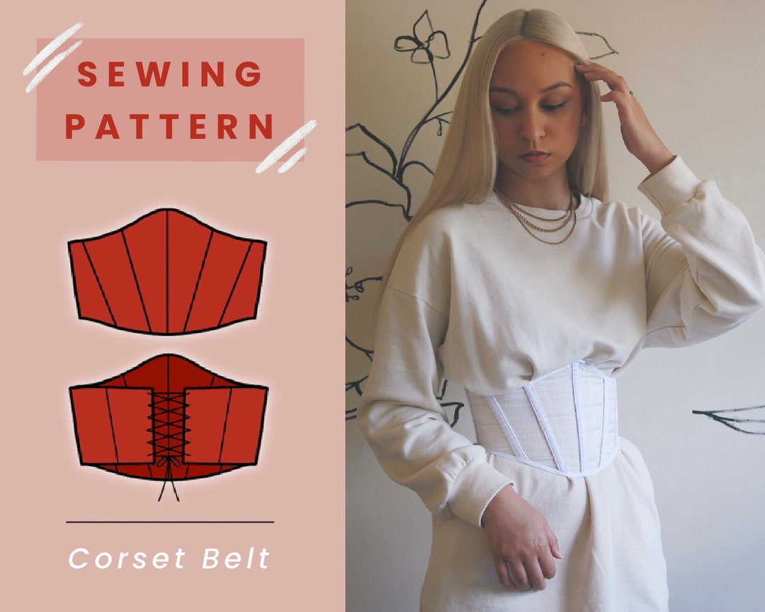 Corset Belt Digital PDF Sewing Pattern // US Size 0-14 XS-L