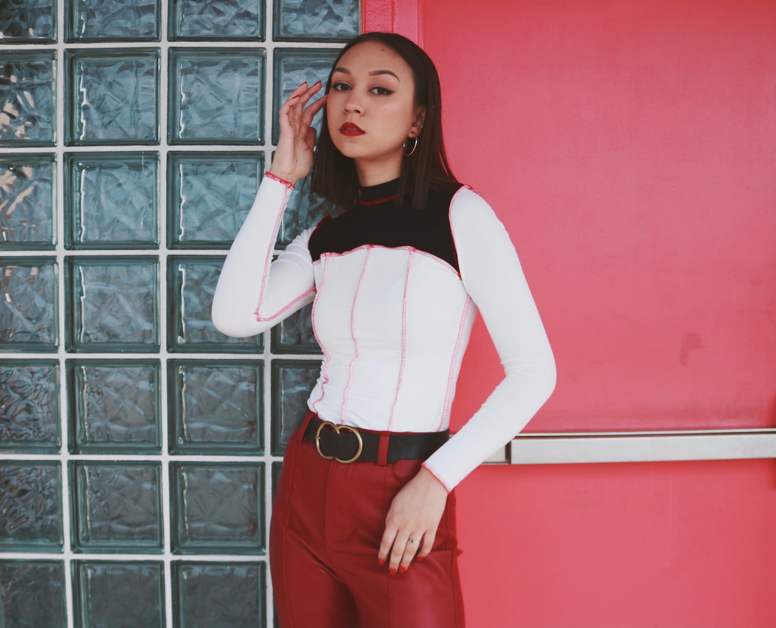 Panel Mock Neck Top Digital PDF Sewing Pattern // US Size XS-L - Etsy