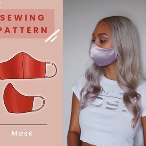 MASK PATTERN // 6 SIZES + Detailed Instructions & Final Measurements Included // Letter and A4 Size Download