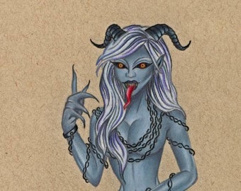 Lady Krampus art print