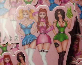 Powerpuff Ladies art sticker