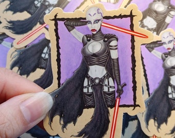 Asajj Ventress art sticker