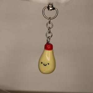 Kyupi Mayo Polymer Clay Keychain Food Stationary Bag, Tote Decoration ...