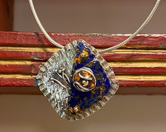 Pendant , Sterling Silver,  enamel