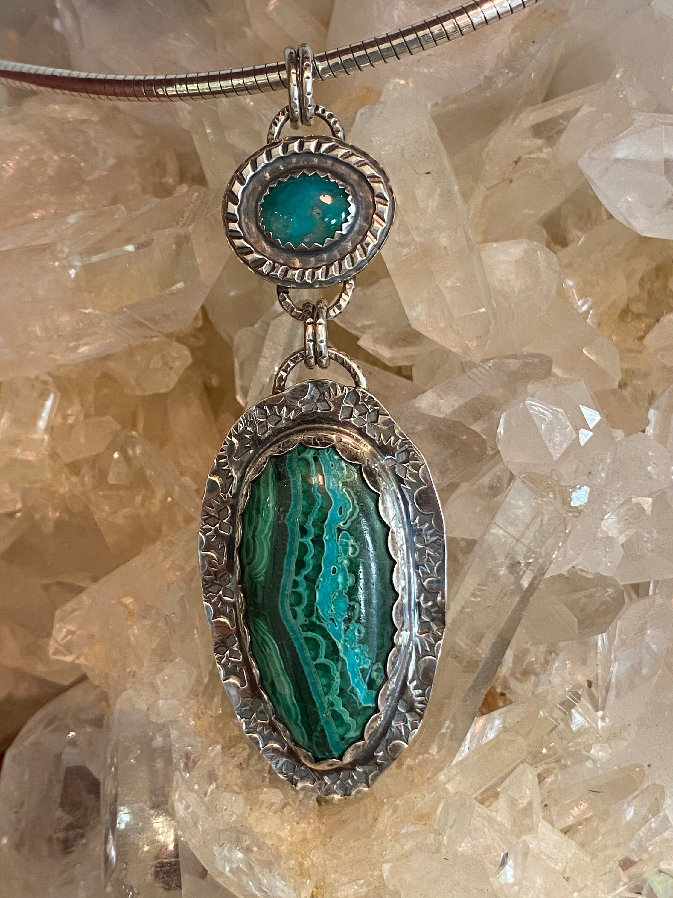 •SHATTUCKITE OVAL - BIGGIE• sterling silver pendant