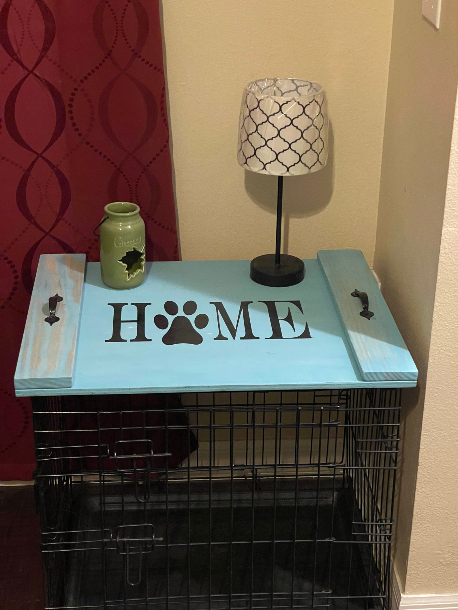 Home Dog/animal Kennel Topper Crate Topper Dog Kennel Night Etsy