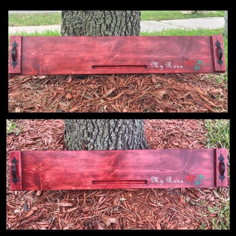 Handmade wood tub tray/bath caddy Etsy