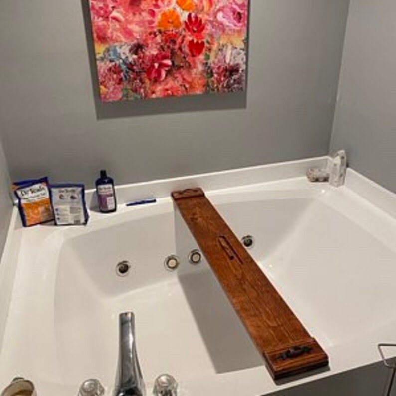 Handmade Wood Tub Tray/bath Caddy Personalize Tub Tray/bath Etsy