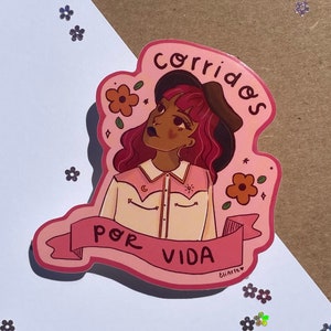 Corridos Por Vida Latina Sticker Hispanic Norteña