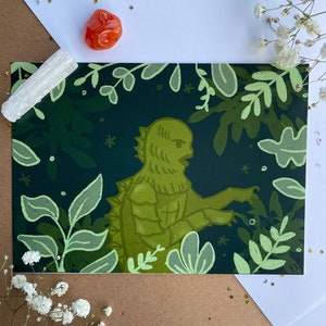Creature from the Black Lagoon Art Print Horror Movie Universal Monster