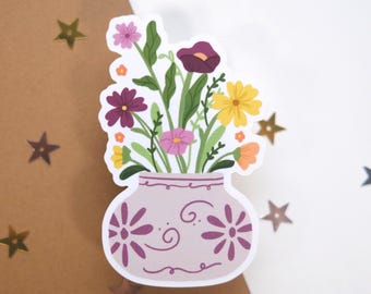 Jarrito with Flowers Sticker | Latina Sticker Art | Mexicana | Flores