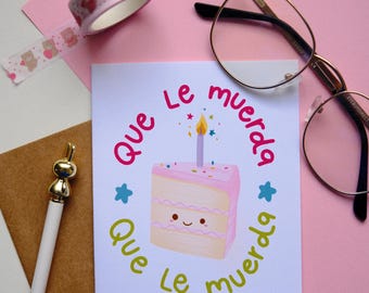 Feliz Cumpleaños Spanish Greeting Card | Latinx Birthday Card Pastel Hispanic