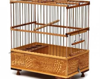 small wooden bird cage
