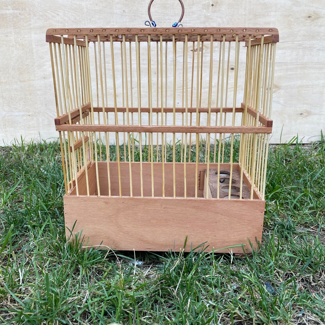 Bamboo Cages Wooden Bird Cage Etsy