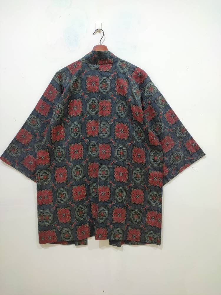 Vintage silk kimono noragi haori Hanten Jinbei Japanese | Etsy