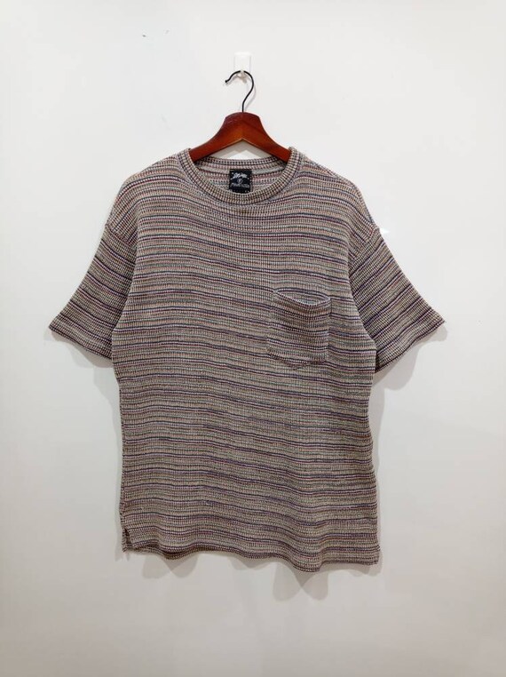 Vintage 90s Stripes pocket tee missoni inspired si