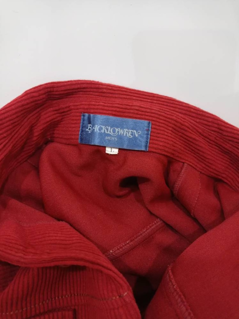 Classic Vintage 90s Blacklowren corduroy burgundy jacket size M