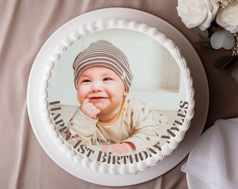 Custom edible print cake topper, your own photo, birthday, wedding, anniversary, company logo