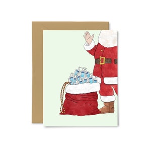 Funny Christmas Card, Santa, 2020, Désinfectant pour les mains, Purell, carte de voeux de vacances, pour lui, pour elle, meilleur ami, sœur, petit ami