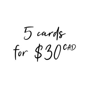 5 Greeting Cards - Create Your Own Custom Set, Pick Any 5 Greeting Cards, Birthday, Holidays, Anniversary