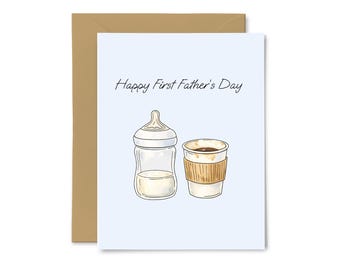 Bonne première fête des pères - Jolie carte de voeux douce, Amour, Papa, Fête des pères, Pour lui, Drôle, Nouveau papa