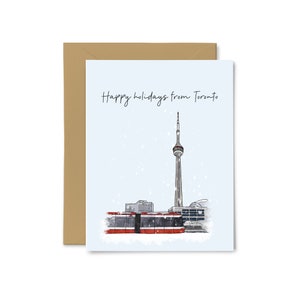 Joyeuses Fêtes de Toronto - Carte de Noël mignonne, Vacances, Nouvel An, Pour lui, Pour elle, Petite amie, Petit ami, Meilleur ami, Canada