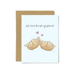 Spécial boulettes - Gyoza, Potstickers, Anniversaire, Amour, Mariage, Jolie carte de voeux, Jeu de mots, Pour lui, Pour elle, Saint-Valentin