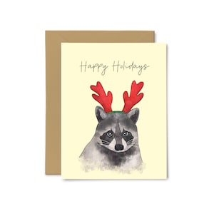 Joyeuses Fêtes - Raton laveur, Toronto, Trash Panda, Cute Christmas Card, Nouvel An, Pour lui, Pour elle, Petite amie, Petit ami, Meilleur ami, Canada