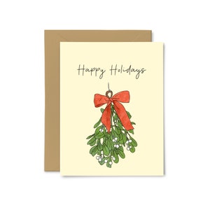 Joyeuses fêtes - jolie carte de Noël, nouvel an, gui, pour lui, pour elle, petit ami, petite amie, femme, mari, voeux de fin d'année, cadeau