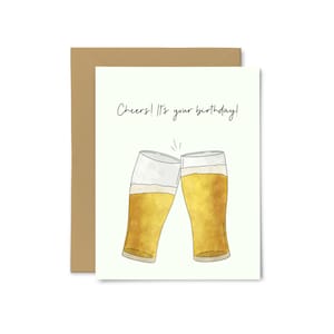 À votre santé! C’est votre anniversaire! - Mignon, Carte d’anniversaire, Papa, Petit ami, Mari, Joyeux anniversaire Carte de vœux, Pour Lui, Bière
