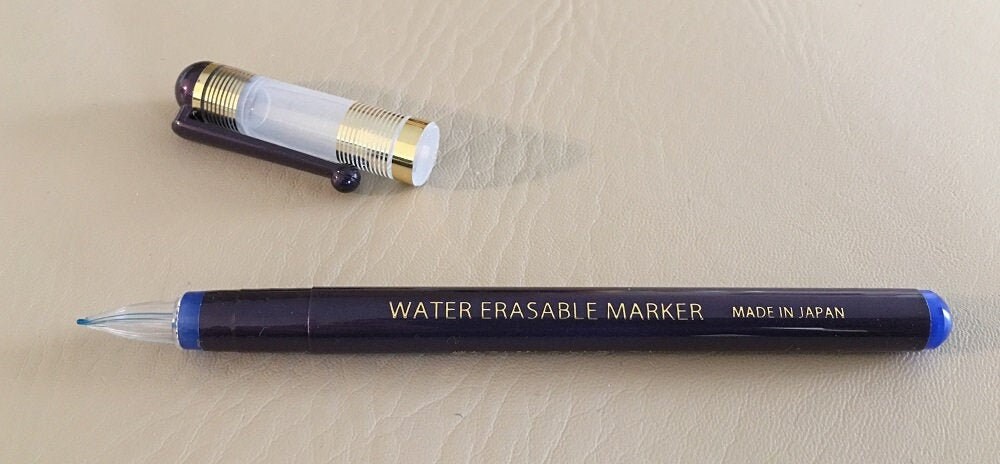 Water Erasable Fabric Marker Pen Blue Kearing Sold per Piece 