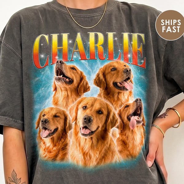 Comfort Colors® Custom Dog Shirt, Custom Pet Shirt, Personalized Bootleg Shirt, Dog Remembrance Gift